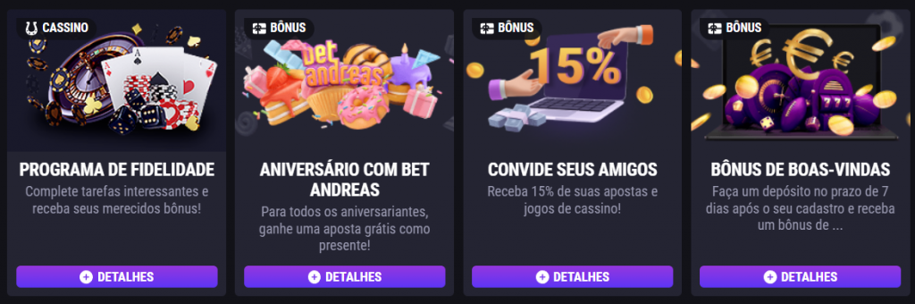 Casino bonus BetAndreas